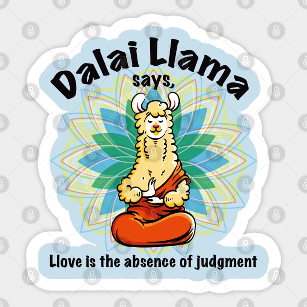 Dalai Llama Sticker by Alema Art